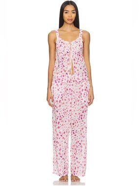 New Free People Intimately "Talk Tonight" Floral pajamas set flower lightweight